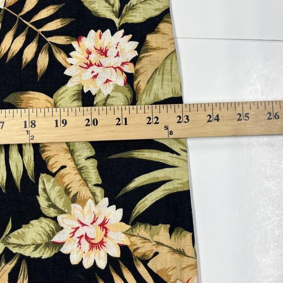 White Stag Linen Blend Floral Maxi Dress Womens Large Tropical Mature Resort - Picture 12 of 15